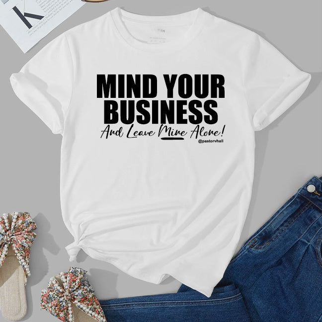 VRH-Mind Your Business Tee - White w/ Black